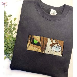 Inspired Eren Yeager AOT Anime Embroidery Crewneck Shirt