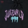 Juice WRLD 999 Embroidered Crewneck Tribute Hoodie With 999 Cuff Rapper Hip Hop Style Rapper Art Shirt