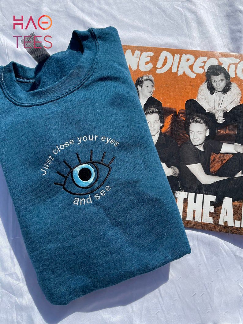 Just Close Your Eyes And See Embroidered Shirt Just Close Your Eyes And See Embroidered Shirt