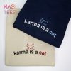 Karma Is A Cat Embroidered Midnights Taylor Cat Shirt Country Music Midnight Karma Taylor Swiftie Merch Shirt