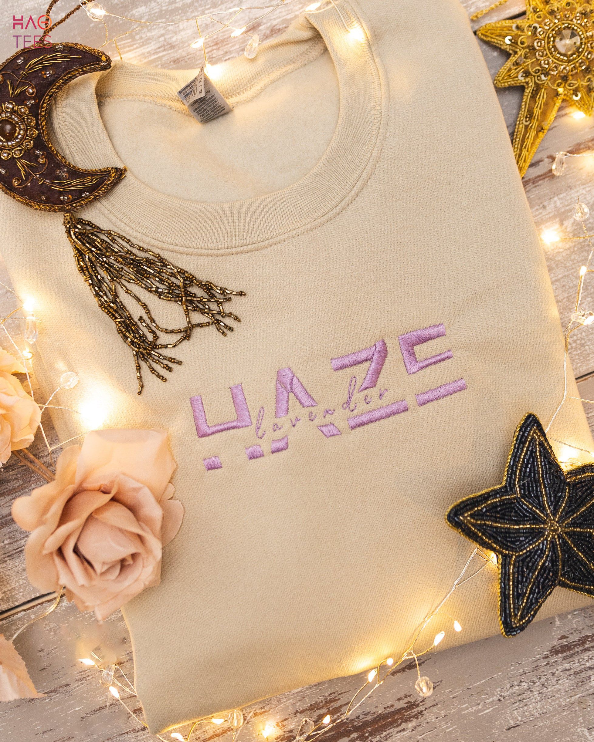 Lavender Haze New Album Midnight Embroidered Shirt Lavender Haze New Album Midnight Embroidered Shirt