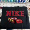 Lightning McQueen Red Car Nike Embroidered Shirt
