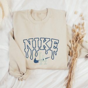 Los Angeles Butterfly Embroidered Dodger Los Angeles Crewneck Dodger Apparel Los Angeles Dodgers Embroidery Shirt