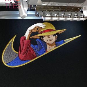 Luffy One Piece Anime Embroidered Monkey D Luffy Manga Straw Hat Pirates Embroidered Shirt