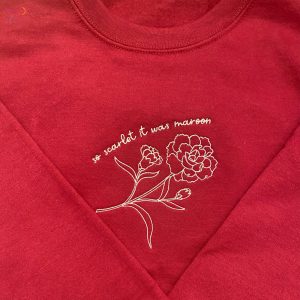 Maroon Embroidered Taylor Swift Embroidered Taylor’s Album Shirt