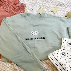 Meet Me at Midnight Embroidered Taylor Album Embroidered Taylor Midnights Album Taylor Shirt