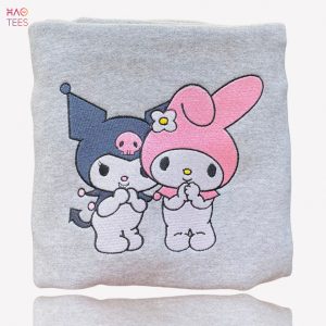 Melody Kuromi Cartoon Kitty Cartoon Embroidered Hot Shirt