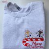 Merry Christmas Chip Dale Squirrel Vintage Embroidered Shirt