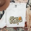 Merry Christmas Embroidered Crewneck Christmas Tree Green Vintage Christmas Gifts Shirt Merry Christmas Embroidered Crewneck Christmas Tree Green Vintage Christmas Gifts Shirt