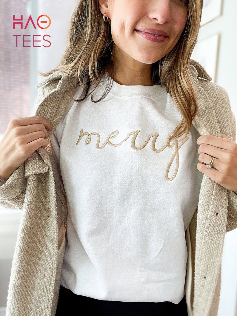 Merry Embroidered Pullover Christmas Merry Christmas Crewneck Merry Christmas Pullover Christmas Party T Shirt Merry Embroidered Pullover Christmas Merry Christmas Crewneck Merry Christmas Pullover Christmas Party T Shirt