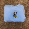 Michigan Embroidered Crewneck Embroiderd College Student University Embroidered Shirt