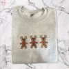 Mickey Gingerbread Embroidered Crewneck Shirt