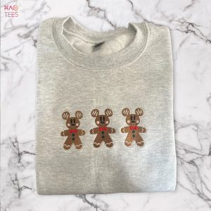 Mickey Gingerbread Embroidered Crewneck Shirt