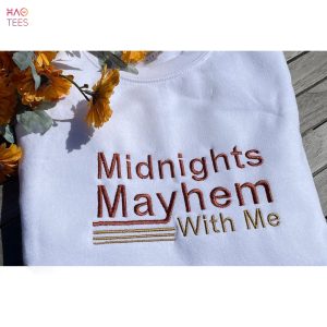 Midnights Mayhem With Me Embroidered New Album 2022 Embroidered Shirt