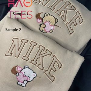 Milk And Mocha Bears Embroidered Cartoon Animal Hugging Crewneck Matching Items Anniversary Gift For Her And Shirt