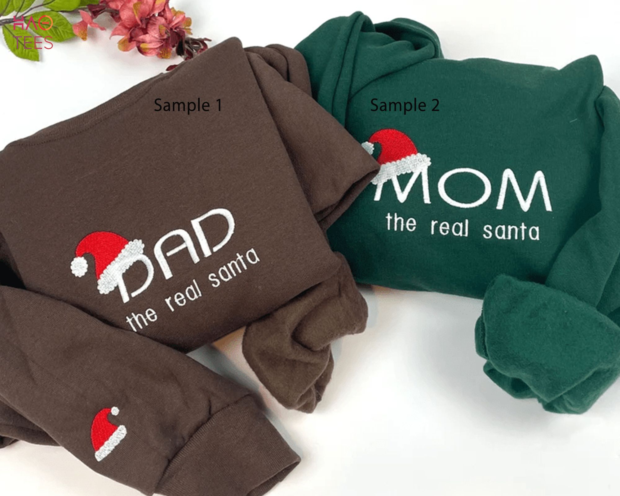 Mom Dad Santa Christmas Crewneck Shirt Mom Dad Santa Christmas Crewneck Shirt