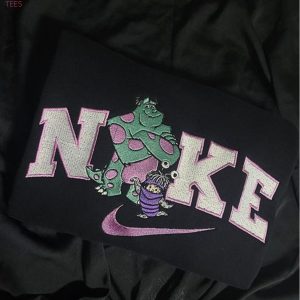 Monsters Inc Monsters University Embroidered Mike Sully Crewneck Monsters Inc Couples Gift Shirt