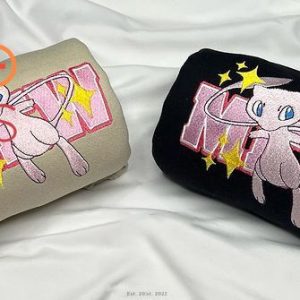 Mountain Mew Anime Pokemon Embroidered Crewneck Custom Embroidered Roman Numeral Couple Matching Anniversary Shirt