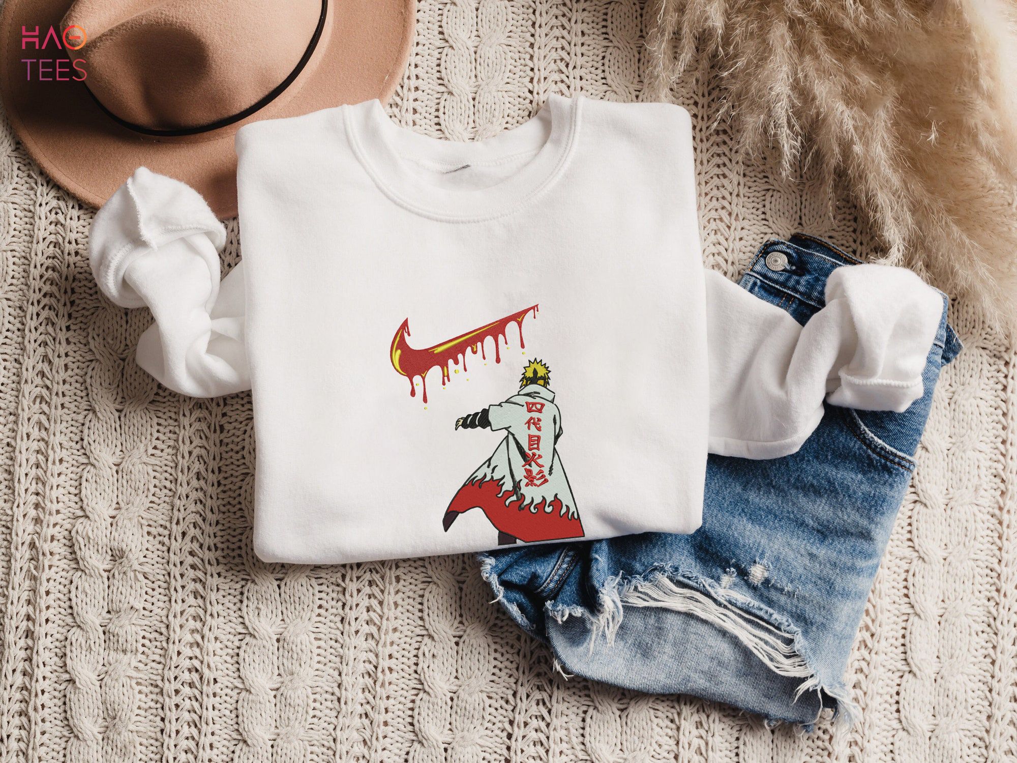 Naruto Nke Drip Embroidery Shirt Naruto Nke Drip Embroidery Shirt