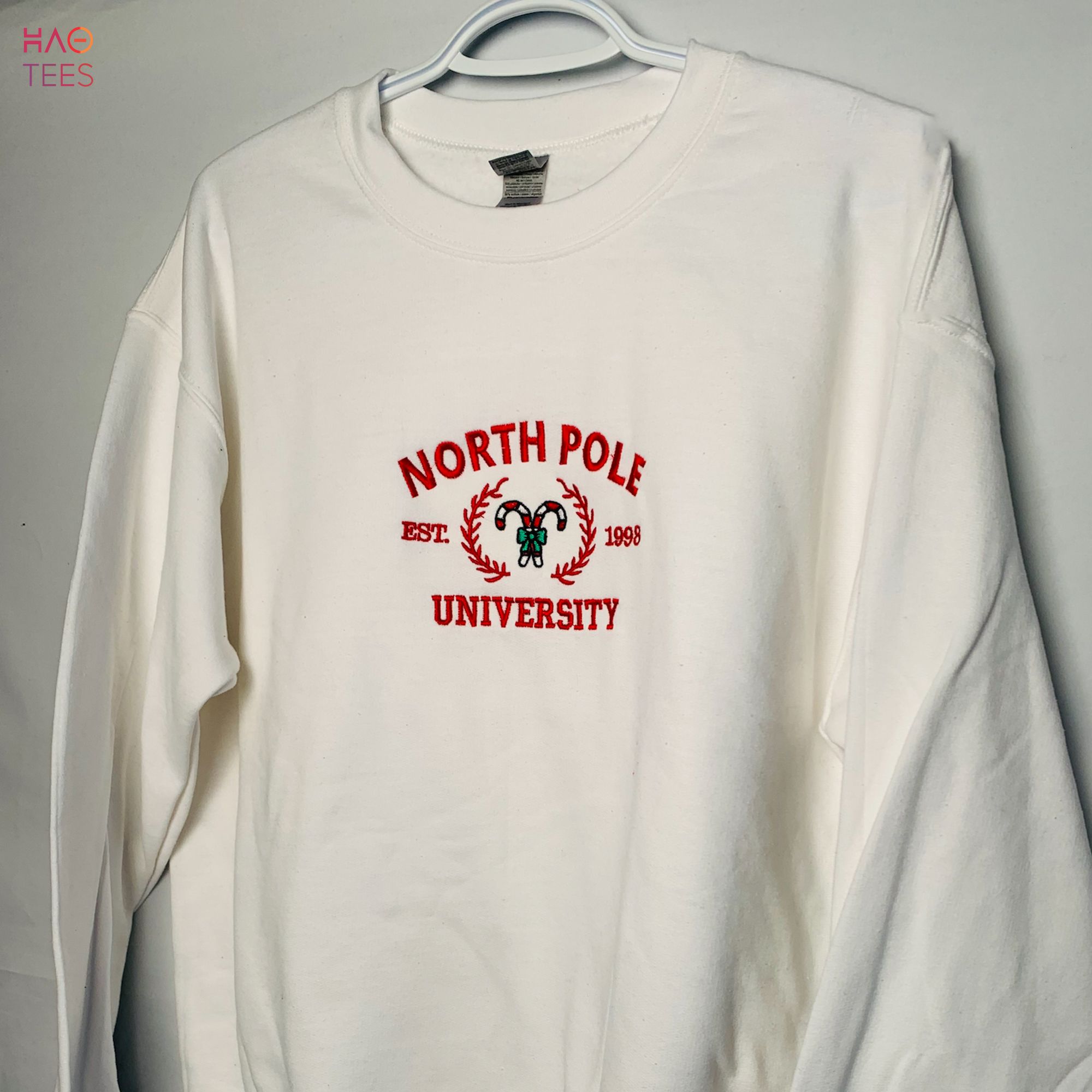 North Pole Uni Embroidered Christmas Gift Shirt North Pole Uni Embroidered Christmas Gift Shirt