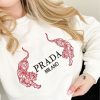 Parada Embroidered Persionalized Tiger Embroidered Milanno Embroidered Crewneck Christmas Gift Shirt