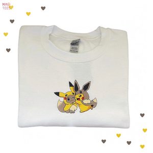 Pokemon Pikachu Embroidered Pokemon embroidered Pokemon Embroidery Pokemon Pikachu Manga Shirt
