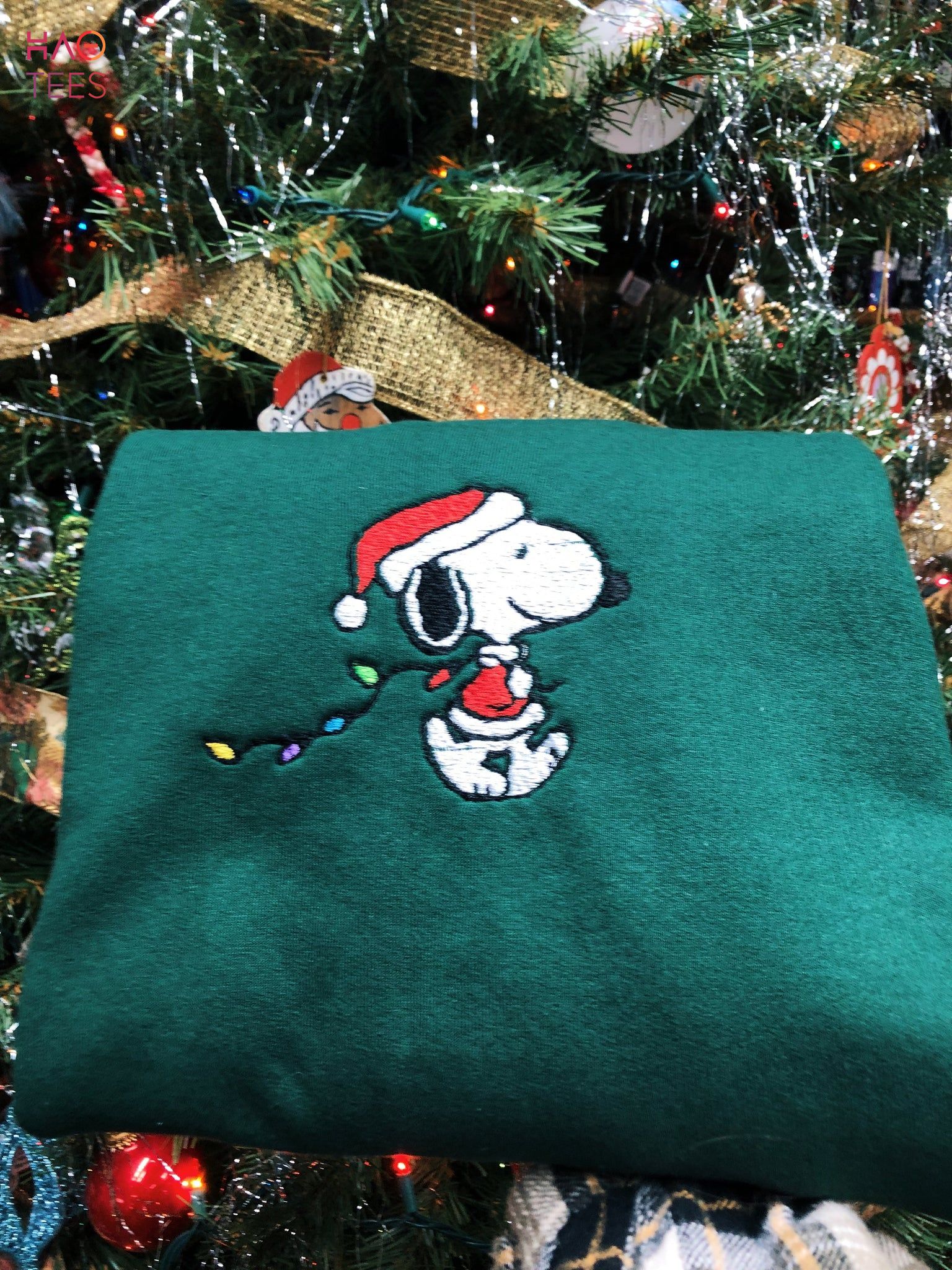 Santa Snoopy Crewneck Shirt Santa Snoopy Crewneck Shirt