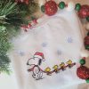 Snoopy Christmas Embroidered Gift for Her Gift for Him Stitch Shirt
