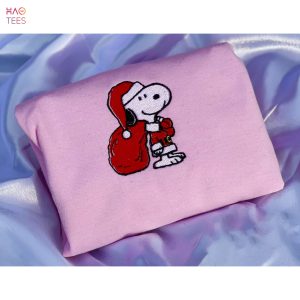 Snoopy Santa Embroidered Shirt
