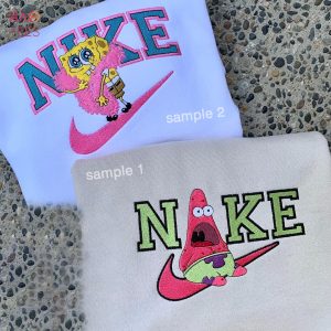 SpongeBob And Patrick Couple Embroidered Valentine’s Day Couple Couple Matching Anniversary Shirt