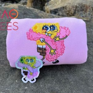 SpongeBob And Patrick Couple Embroidered Valentine’s Day Couple Matching Anniversary Shirt – OZ31