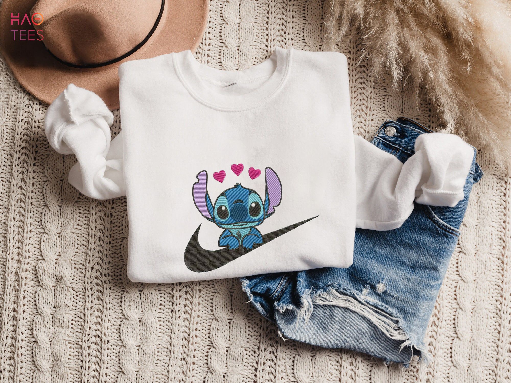 Stiich Embroidered Crewneck Alien Cute Vintage Pinterest Style Christmas Gift Gift for Her Valentine Gift Shirt Stiich Embroidered Crewneck Alien Cute Vintage Pinterest Style Christmas Gift Gift for Her Valentine Gift Shirt