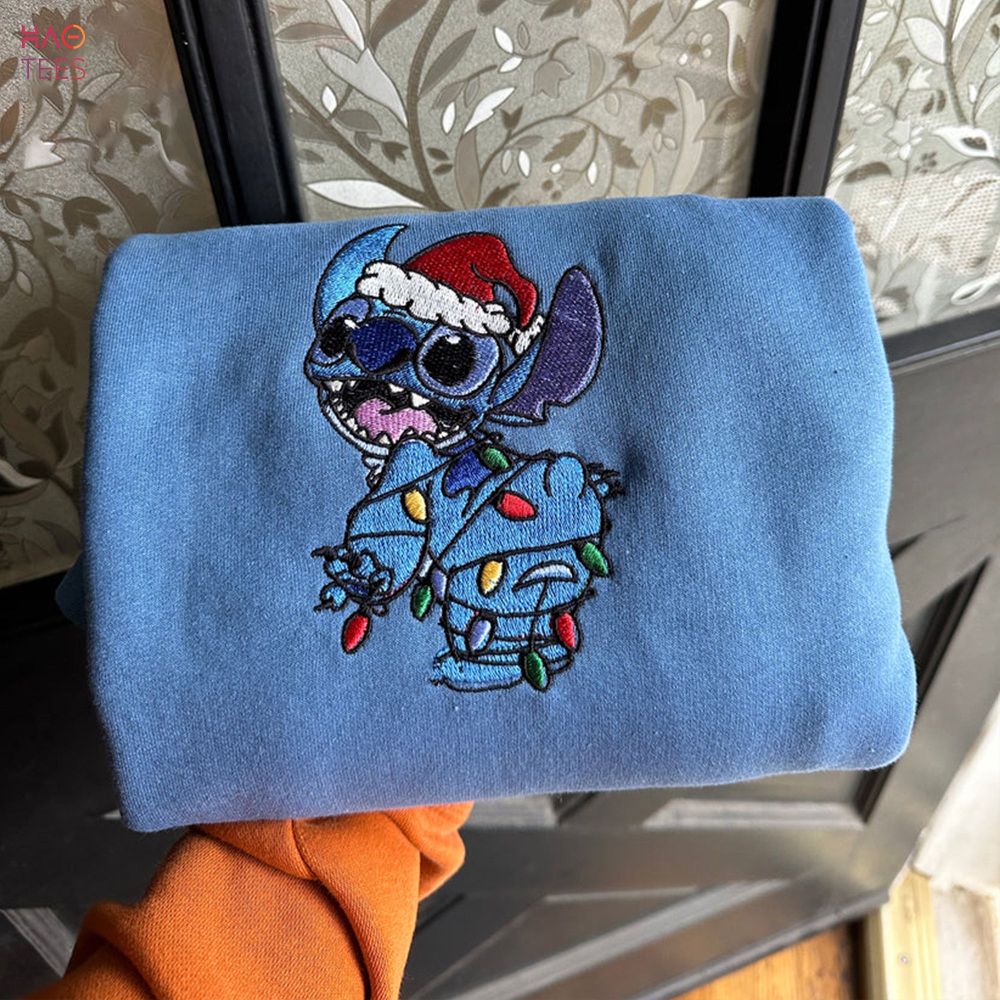 Stitch Xmas Embroidered Crewneck Stitch And LiloCustom Embroidery Stitch Crewneck Angel Christmas Couple Christmas Shirt Stitch Xmas Embroidered Crewneck Stitch And LiloCustom Embroidery Stitch Crewneck Angel Christmas Couple Christmas Shirt