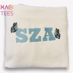SZA Embroidered Butterflies Embroidered Butterfly Shirt