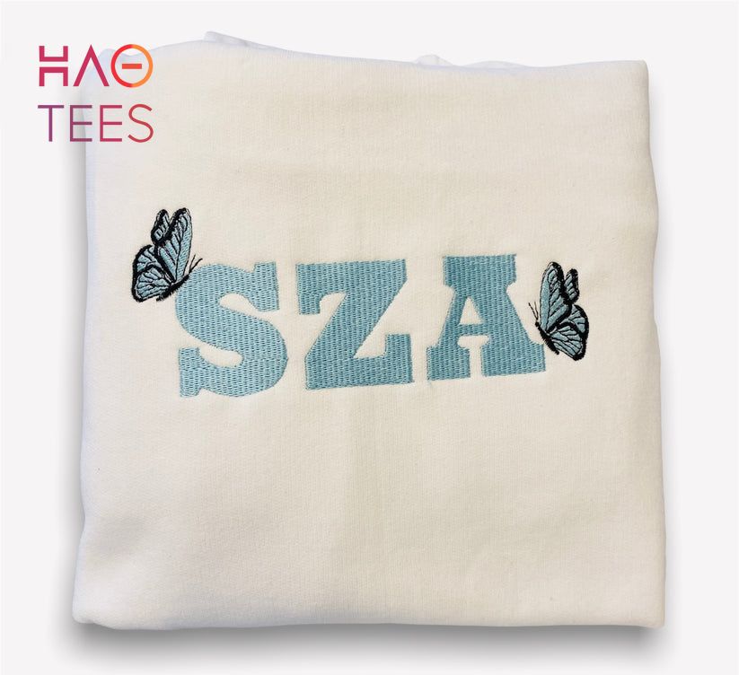 SZA Embroidered Butterflies Embroidered Butterfly Shirt SZA Embroidered Butterflies Embroidered Butterfly Shirt