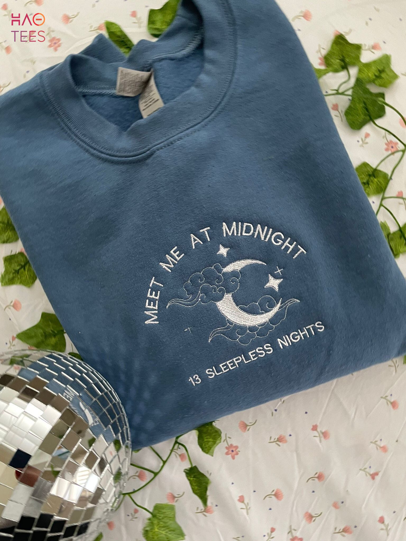 Taylor Meet Me At Midnight Embroidered Shirt Taylor Meet Me At Midnight Embroidered Shirt
