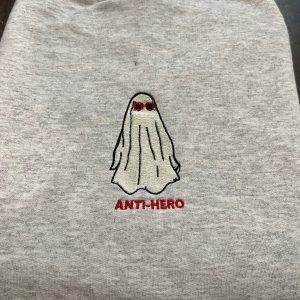 Taylor Swift Inspired Anti Hero Midnights Embroidered Crewneck Shirt