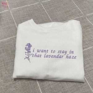 Taylor Swift Lavender Haze Embroidered Shirt