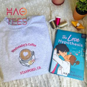The Love Hypothesis Embroidered Wednesdays Coffee Crewneck Carlsen Research Laboratory Steminist Ali Hazelwood Shirt