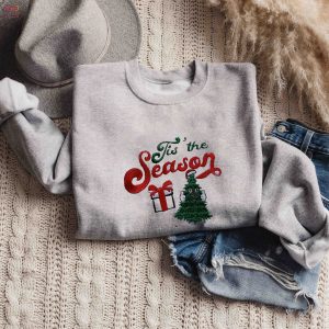 Tis The Season Embroidered Crewneck Shirt