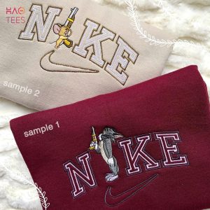 Tom And Jerry Matching Couple Embroidered Custom Cartoon Character Couple Embroidered Valentine Couple Embroidered Shirt