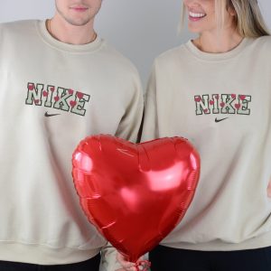 Valentine’s Day Brand Embroidered Valentines Embroidery Gift Anniversary Heart Embroidered Shirt