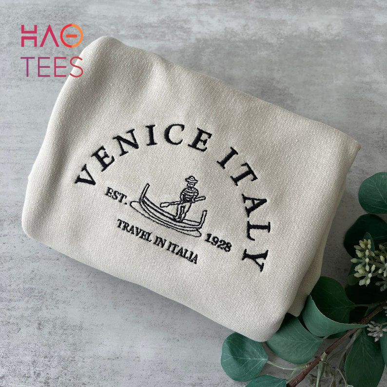 Venice Italy Crewneck Italy Venice Embroidered Shirt Venice Italy Crewneck Italy Venice Embroidered Shirt