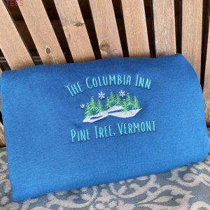 White Christmas Crewneck Embroidered Shirt