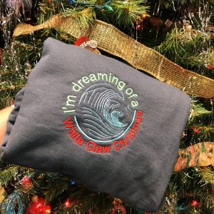 White Claw Christmas Crewneck Embroidered Shirt