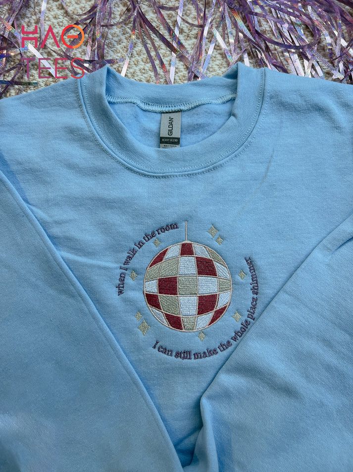 Whole Place Shimmer Embroidered Crewneck Shirt Whole Place Shimmer Embroidered Crewneck Shirt