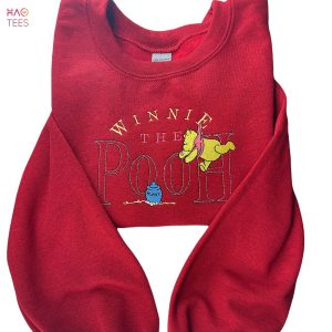 Winnie the Pooh Embroidery Winnie Pooh Crewneck Embroidered Pullover Hoodies Embroidery Shirt