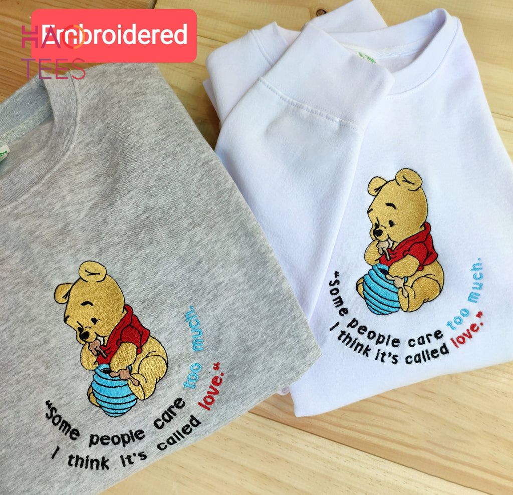 Winnie the Pooh Inspired Fully Embroidered 90?s Vibe Trendy Shirt Winnie the Pooh Inspired Fully Embroidered 90?s Vibe Trendy Shirt