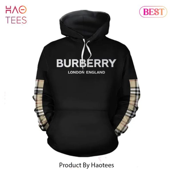 Burberry Black Unisex Hoodie For Men Women Luxury Brand Clothing Clothes Outfit