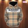 Burberry Black Unisex Hoodie For Men Women Luxury Brand Clothing Clothes  Outfit